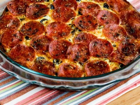 Pepperoni Pizza Keto Crustless Quiche