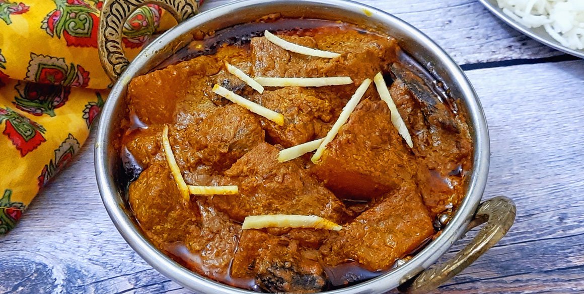 Alle Roganjosh (No Onion, No Garlic Pumpkin Curry)